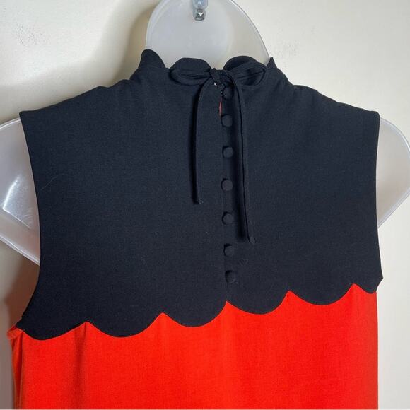 VICTORIA BECKHAM for Target Orange/Black scallop shift dress size XS - Picture 4 of 7